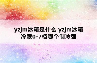 yzjm冰箱是什么 yzjm冰箱冷藏0-7档哪个制冷强